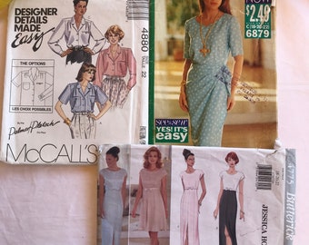 McCalls 4880 * See and Sew Butterick 6879 * Butterick 4775 * Vintage sewing patterns for women * Set of 3 *