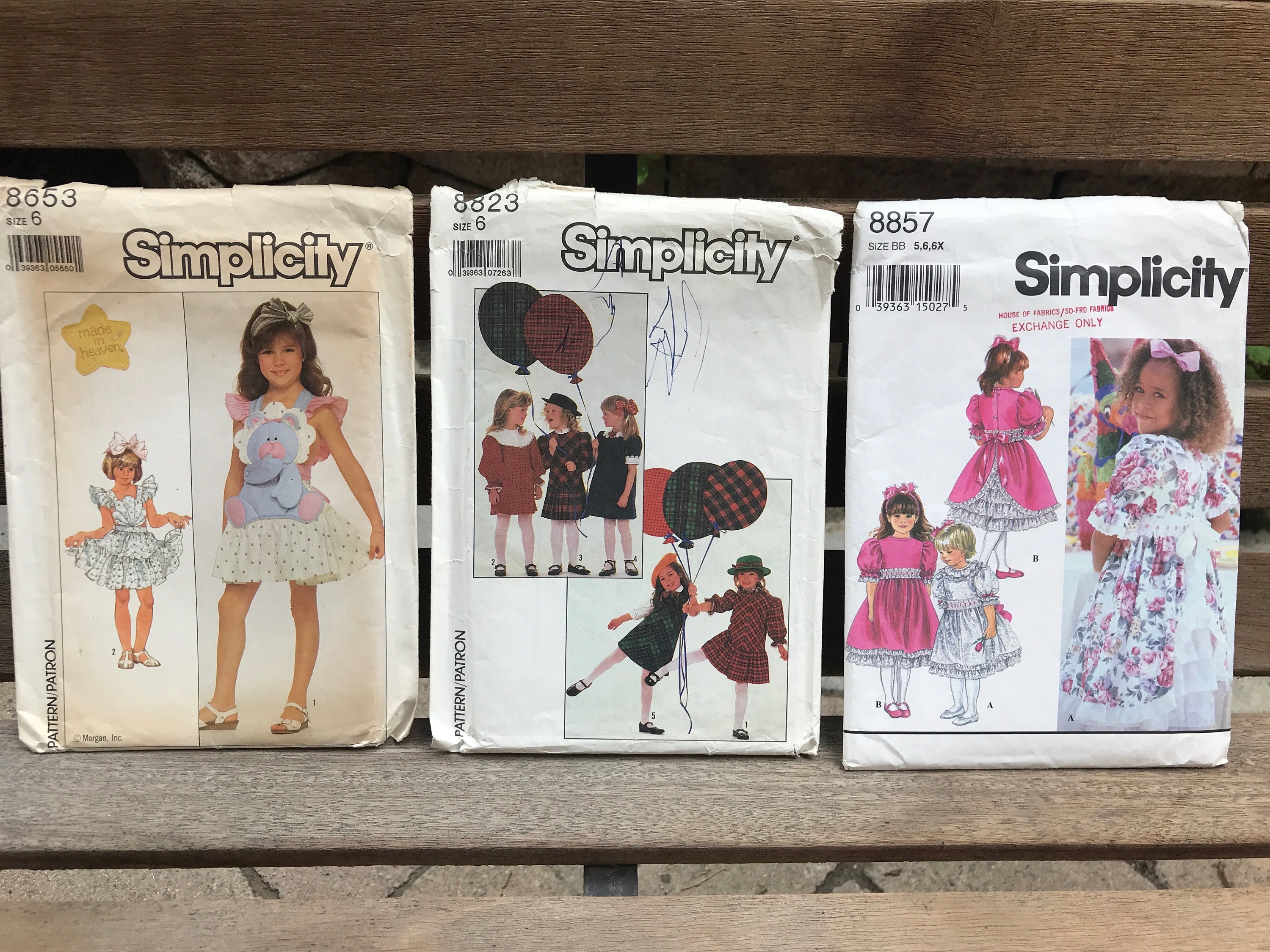 Vintage sewing pattern for girls Simplicity 8653 Simplicity | Etsy