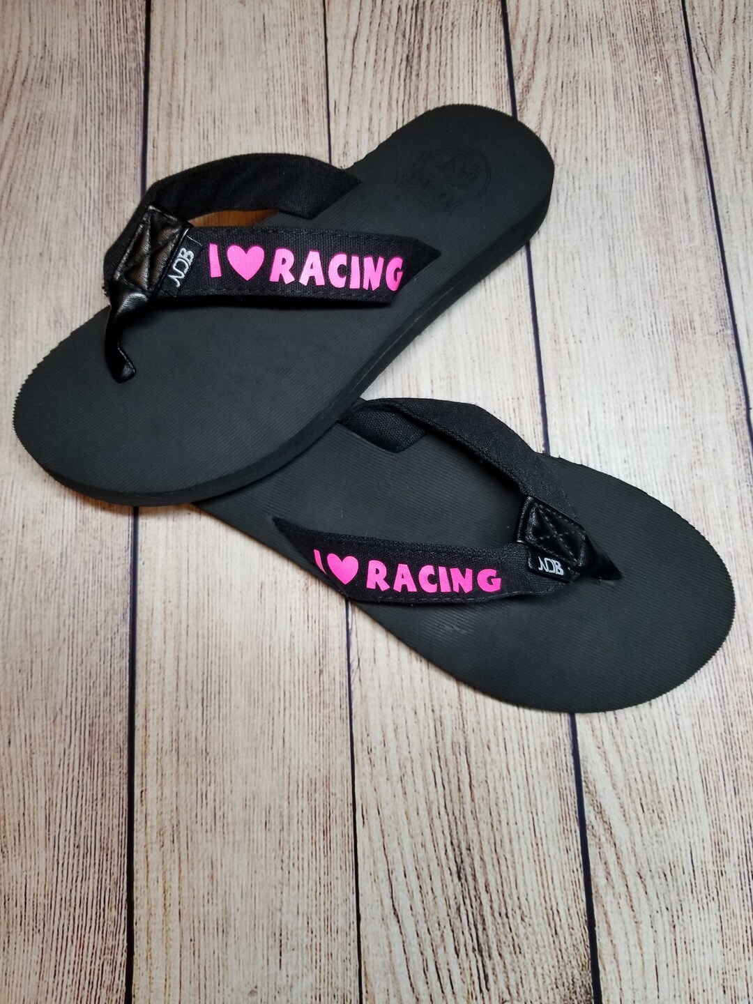 I Love Racing Flip Flops Etsy