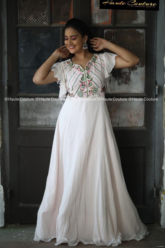 bell hands long frocks
