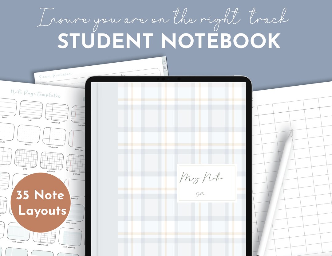 Student Digital Notebook for Goodnotes, Hyperlinked Tabs, Digital Notes ...