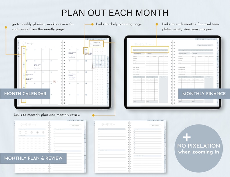 2022 2023 Digital Goodnotes Planner Notability Planner Ipad Etsy