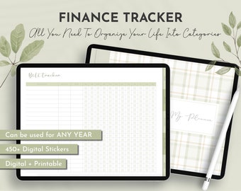 Digital Finance Planner, Financial Planner, Budget Tracker, Finance Tracker, Savings Tracker, iPad Planner, Goodnotes Planner