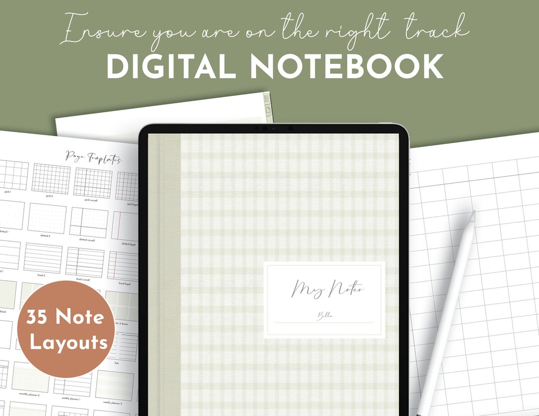 Note Able Pinterest Digital Notebook for Goodnotes, Notability, Hyperlinked Tabs, Digital ...