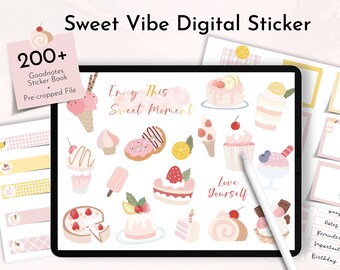 Digital Stickers, Cute Goodnotes Sticker Book, Sticker PNG for Notability, Sweet Treats