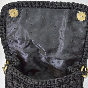 Black Bubble Bag, Crochet Bag, Woven Tote,Knitted Women's Bag, Designer Crossbody Bag, Shoulder Luxury Bag, Women Stylish Chic Handbag Purse image 9