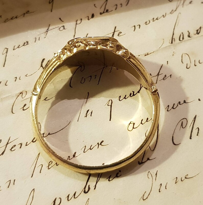 Antique Early Victorian 18k Solid Gold Ring Etsy