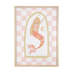 Mermaid Lacey Print - Girls prints, kids prints, mermaid theme, ocean theme print