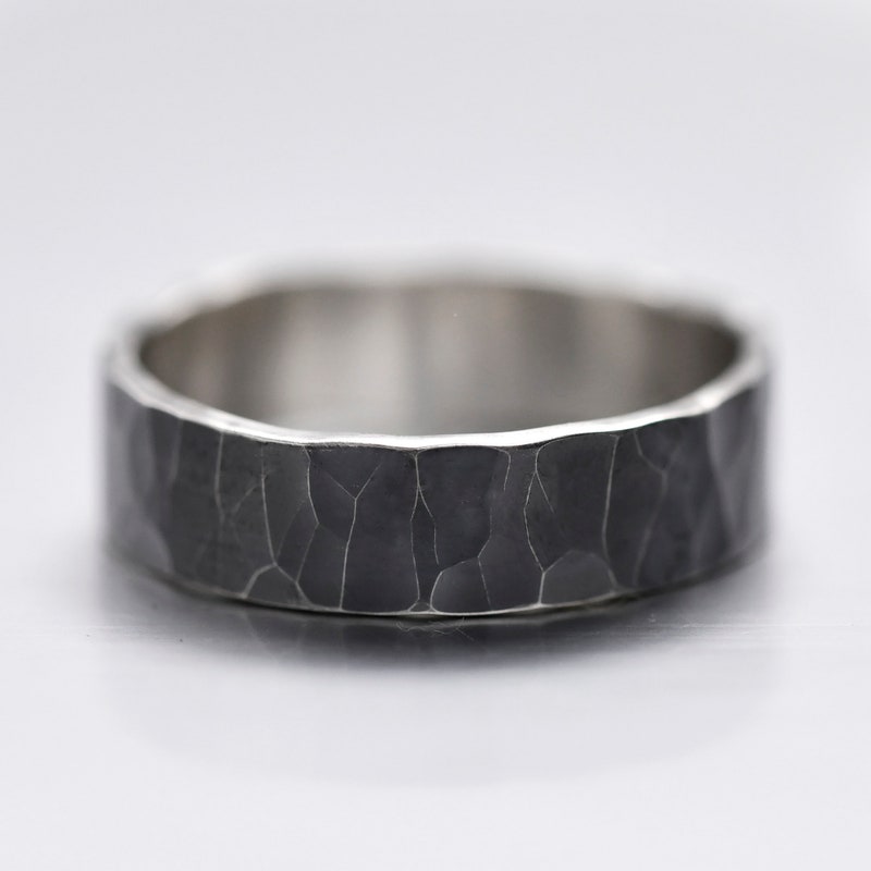 Hammered Mens Ring - Etsy