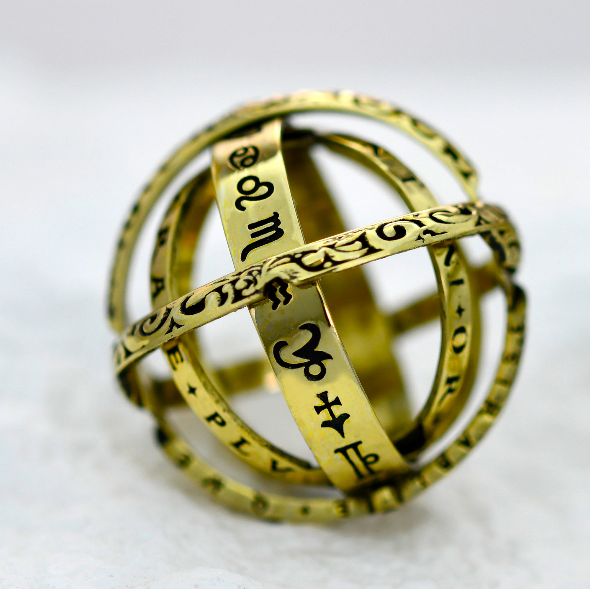 Personalized Birthstone Astronomical Engagement Ring | Unique Vintage Wedding Ring for Men/Women, Couple&#39;s Gift