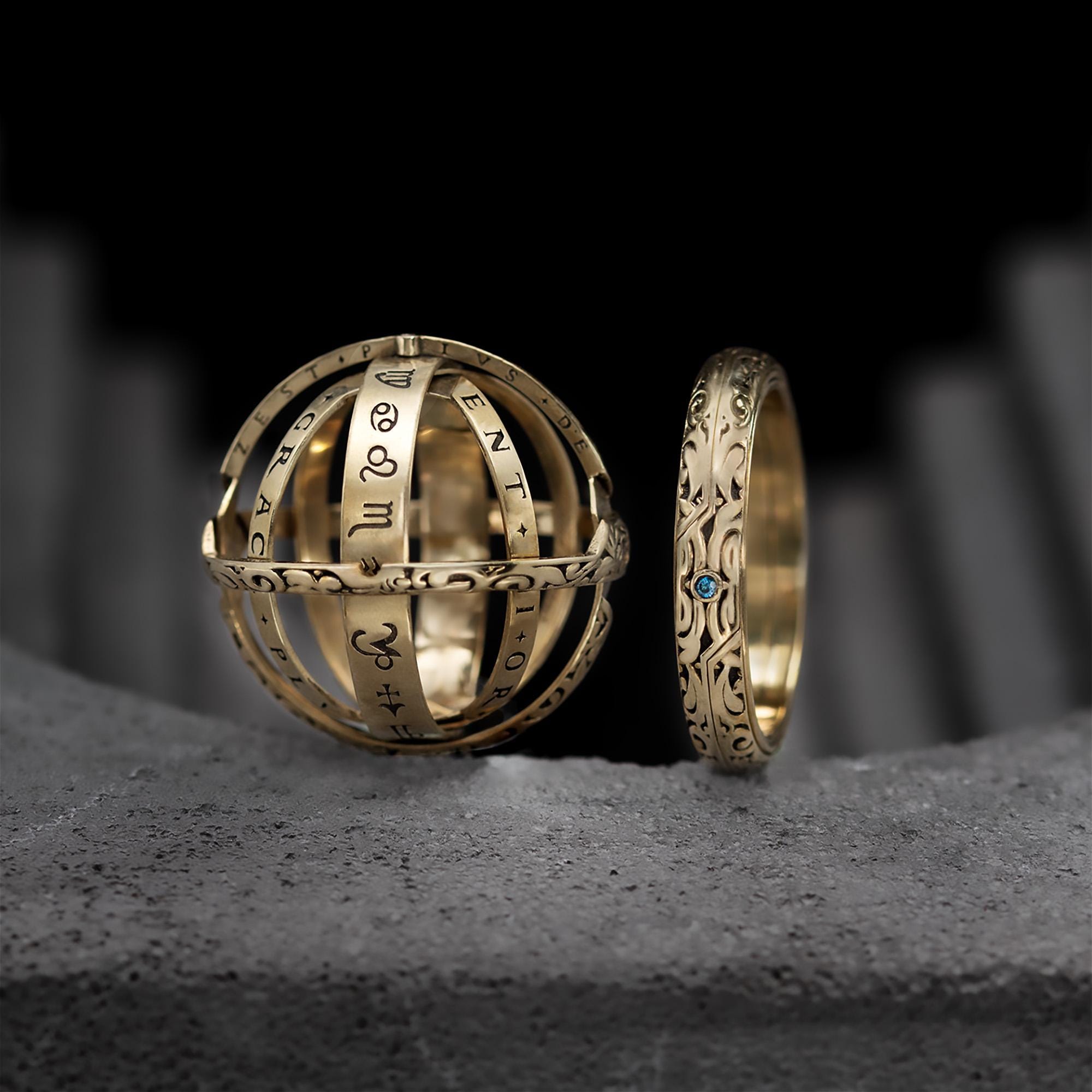 Astronomical Sphere Ring Gold - Etsy