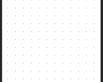 Large Grid -Black Dot Grid Paper (DIGITAL DOWNLOAD)