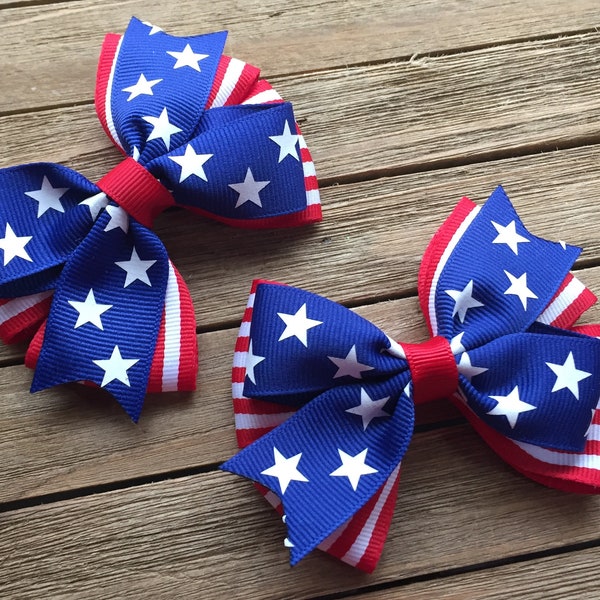 4th of July Hair Bow Etsy