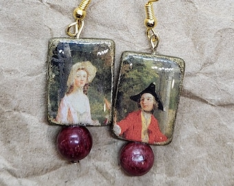 Earrings with Woman and Man