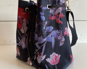 Handmade Shoulder Bag, Handmade Fabric Bags, Cross Body Bags, Flower Bag, Denim Bag, Holiday Bag, Handmade Handbag, Best Gifts for Women