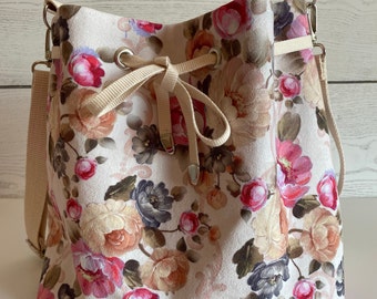 Bolso de hombro hecho a mano, bolsos para mujer, bolsos de tela originales, bolso de verano, bolso de flores, bolso de vacaciones, bolso cruzado, bolsos hechos a mano originales