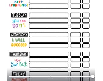 Planilha de Tarefas de Casa para Crianças: Imprimível