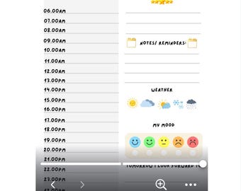 Planejador de Produtividade Diária | Imprimível A4 | Download Digital | Modelo para Agenda, Prioridades, Humor e Anotações
