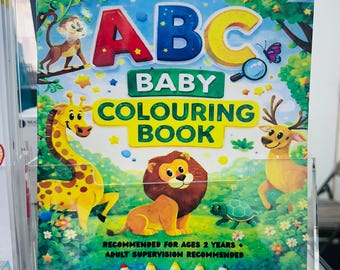 Livro de colorir educativo para crianças | Desenhos do alfabeto com animais para colorir | Livro de aprendizagem pré-escolar | Livro de colorir infantil