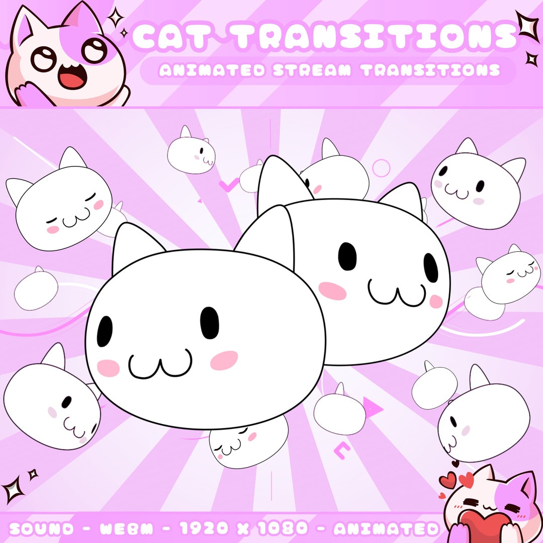 Cat Transitions for Streamers | Cute | Cozy | Kawaii | Anime | Pet ...