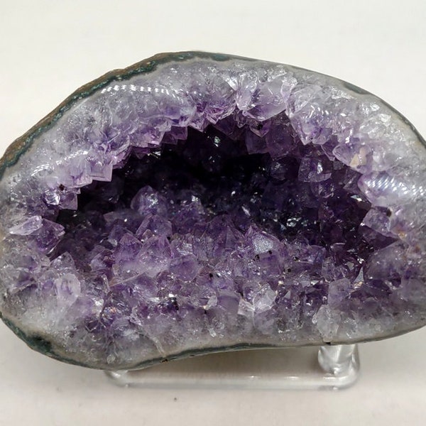 Classic 3.60" Purple Amethyst Quartz Geode Half from Uruguay, 0.84 Pound