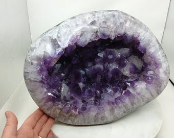 Large Classic 14.60" Diameter Purple Amethyst Quartz Geode from Brazil, 39.26 Pounds