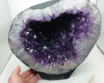 Large 12.80" Diameter Purple Amethyst Quartz Geode from Brazil, 62.76 Pounds