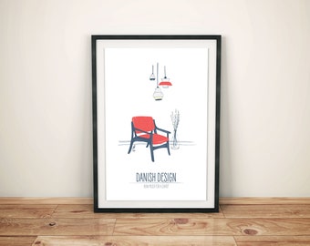 Danish Design | Illustrated A3 Danish Poster