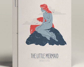 The little mermaid | Danish Illustrated A6 Postcard