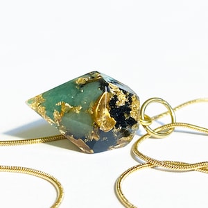 Pendant for Wealth, Luck and Strength with Pyrite, Jade and Aventurine!