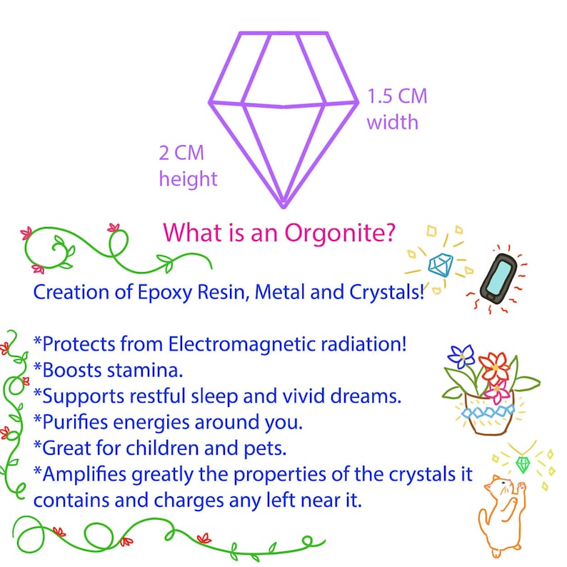 Orgonite Pendant for Wealth, Luck and Strength with Pyrite, Jade and Aventurine EMF Protection Protects vs EMF-s and 5G image 5