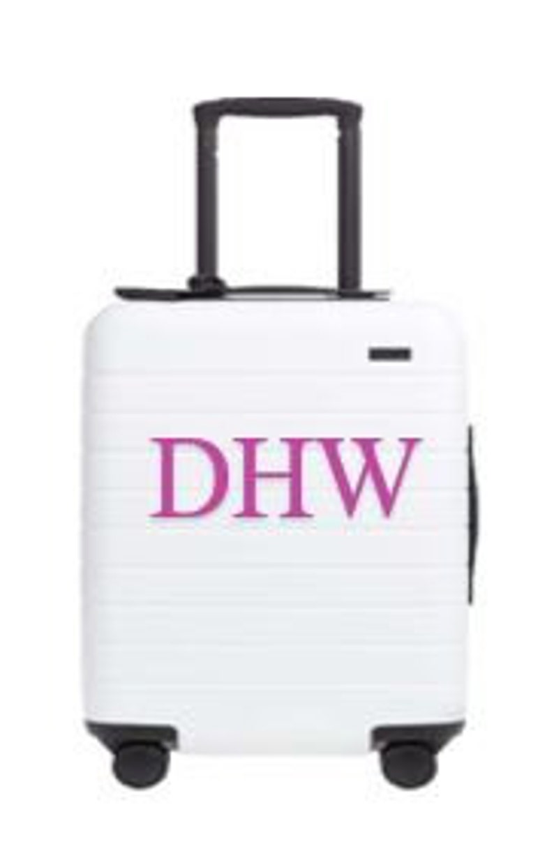 up to 3 characters Initial Letter Suitcase Sticker