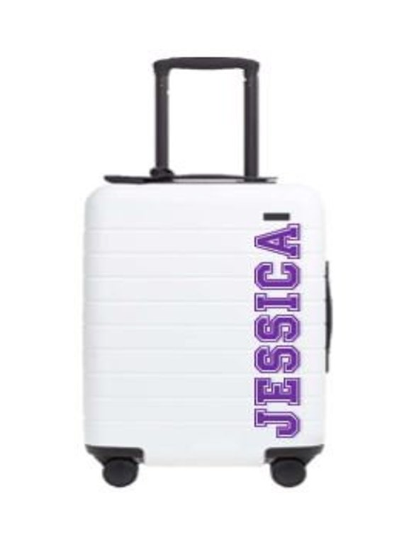 suitcase with name on it