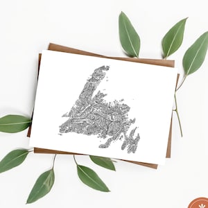 Newfoundland Card, Newfoundland Art, Newfoundland gift, Newfoundland Keepsake