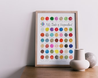 Newfoundland Print, Newfoundland Art, Shades of Newfoundland Print