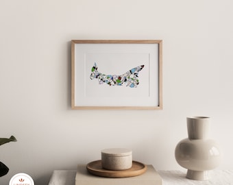 Sea Glass Island, Prince Edward Island Art, Sea Glass Print, PEI Print