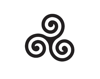 2 temporäre Tattoos – keltische und bretonische Triskelion-Motive