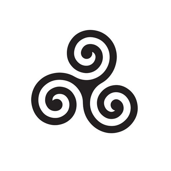 2 ephemeral tattoos - Celtic and Breton motifs the Triskell