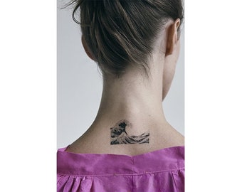 2 Sheets of temporary tattoos Hokusai and Japonism