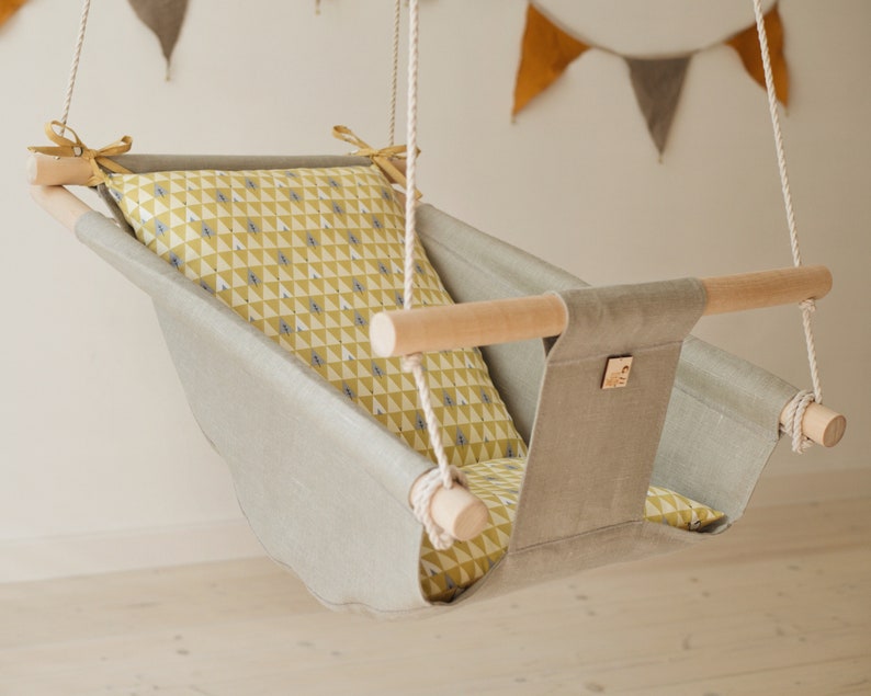 Baby linen indoor swing TREES hanging cradle hammock for Etsy