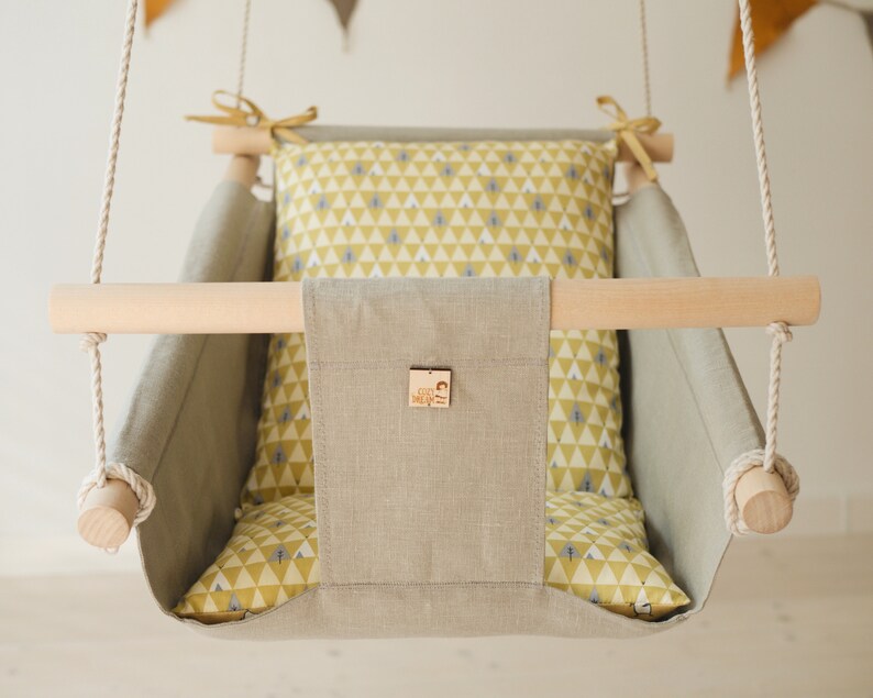 Baby linen indoor swing TREES hanging cradle hammock for Etsy