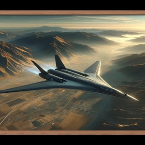Futuristic Bomber Aviation Artwork | Airplane Wall Decor | Military Aircraft Gift | Printable Art | High Resolution | Digital Download