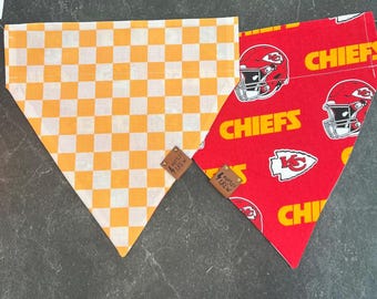 Pañuelo personalizado para mascotas de los KC Chiefs: Pañuelo para el cuello para perros y gatos