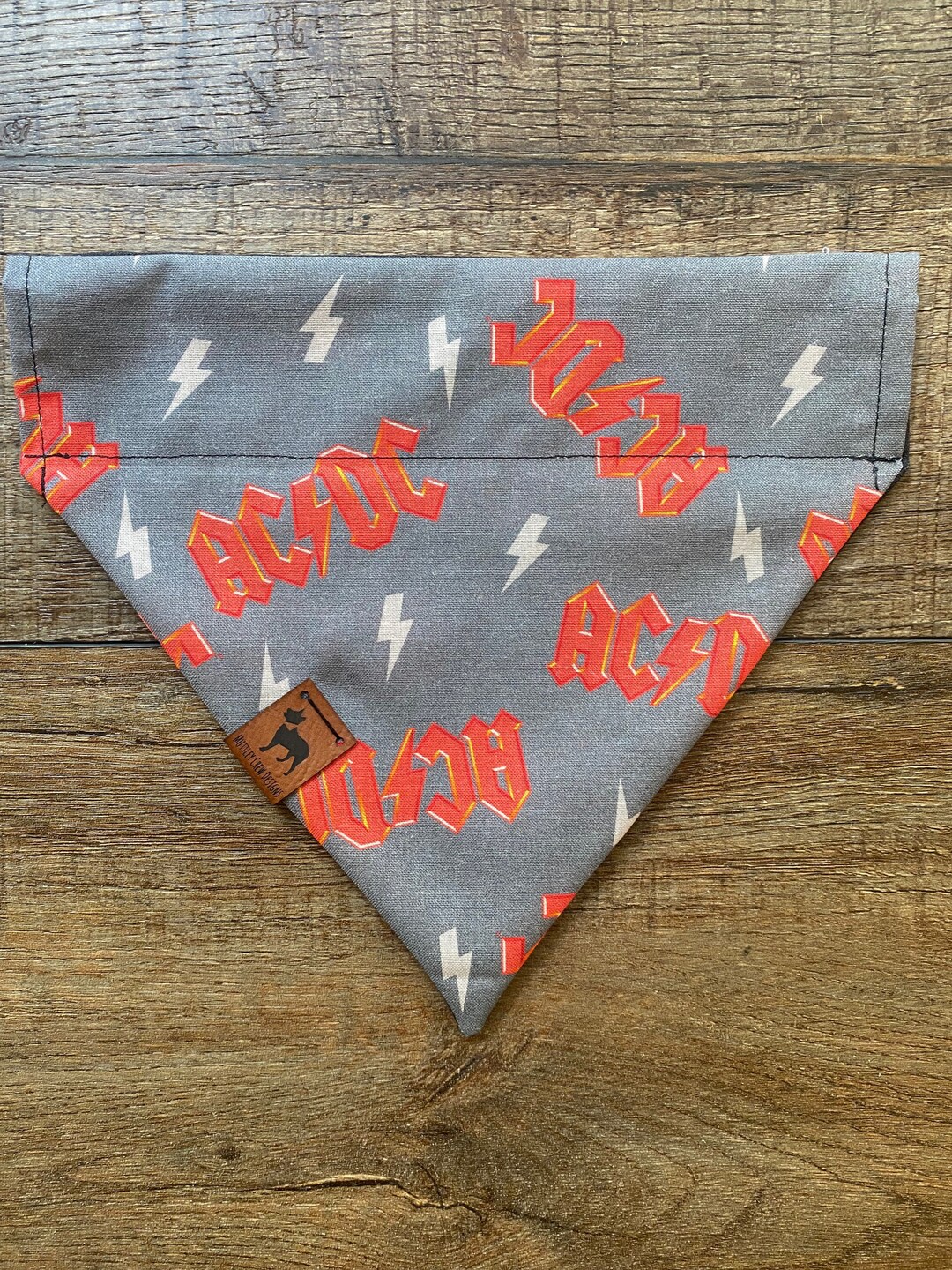 Personalized AC/DC Rock Band Pet Bandana // Over the Collar Bandana ...
