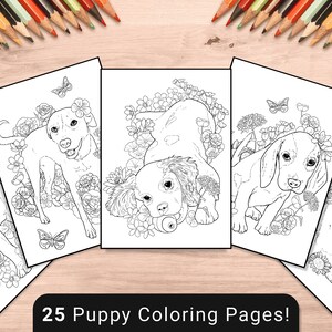The Ultimate Adult Puppy Coloring Book | 25 Dogs Coloring Pages
