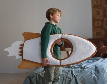 Belka & Strelka wall lamp | Unique Kids Lamp | Spaceship Lamp | Fur Lamp