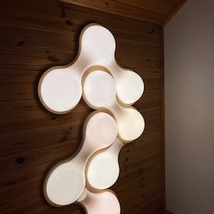 Stylish LED wall lighting of Ukrainian design Futuristic LED wall art with the name MOLECULE Wall decoration in the style of minimalism image 4