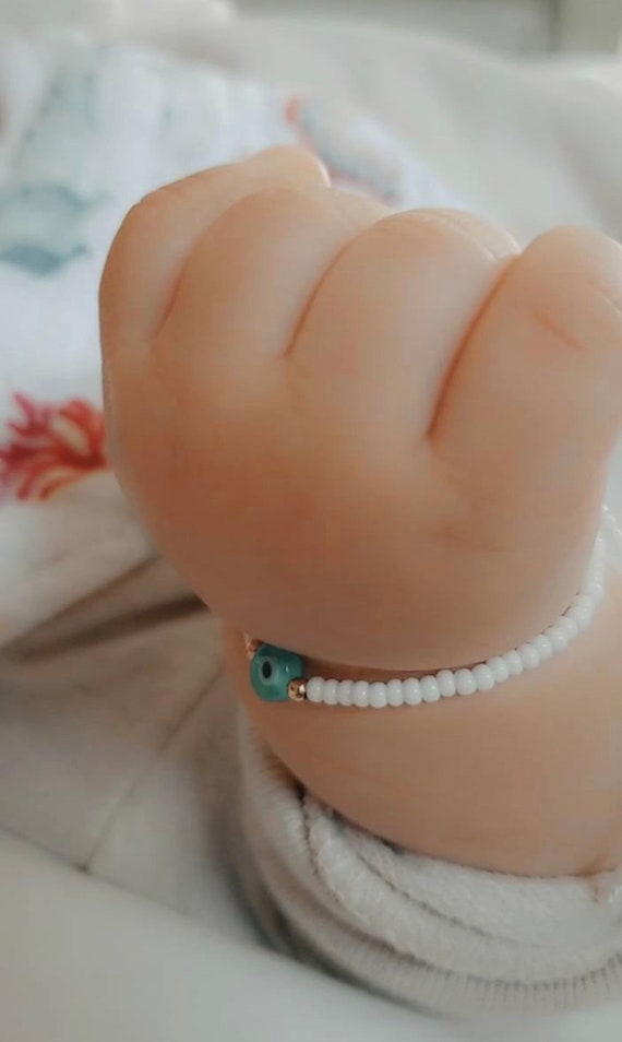 Evil Eye ブレスレット レディース 赤ちゃん 新生児 幼児 キッズ ピンク 保護ブレスレット お守り 小さな女の子 Mommy And Me 幸運 調節可能なストリングブレ