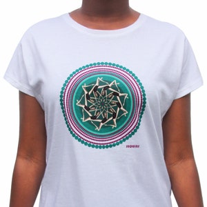 Organic Cotton Tshirt with Synchronized Swimmers print