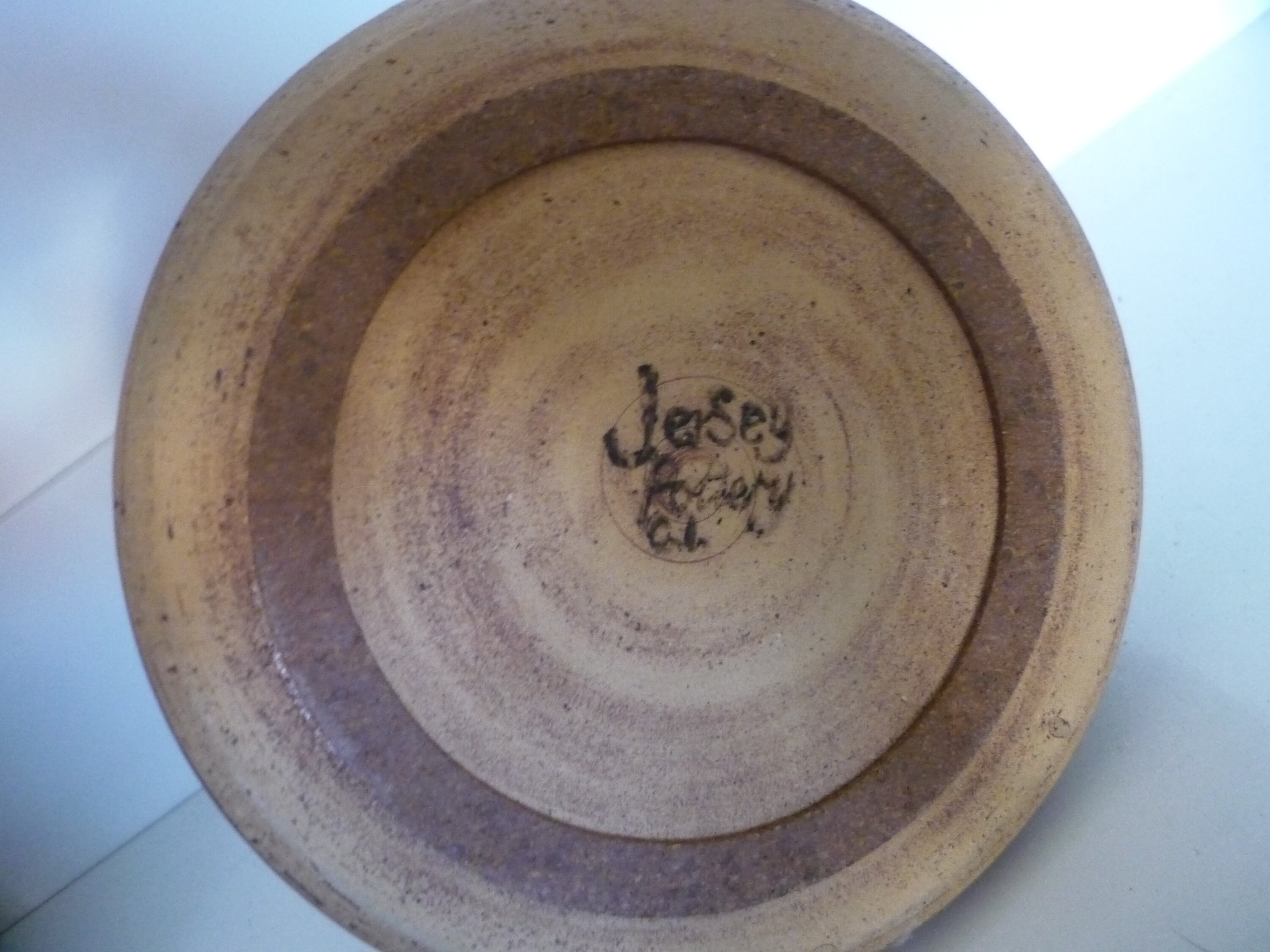 Mid century Jersey Pottery vase / pot brown vintage Etsy